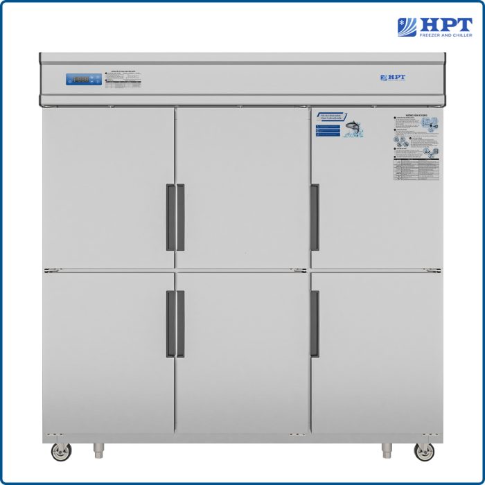 Tủ đông mát 6 cánh inox